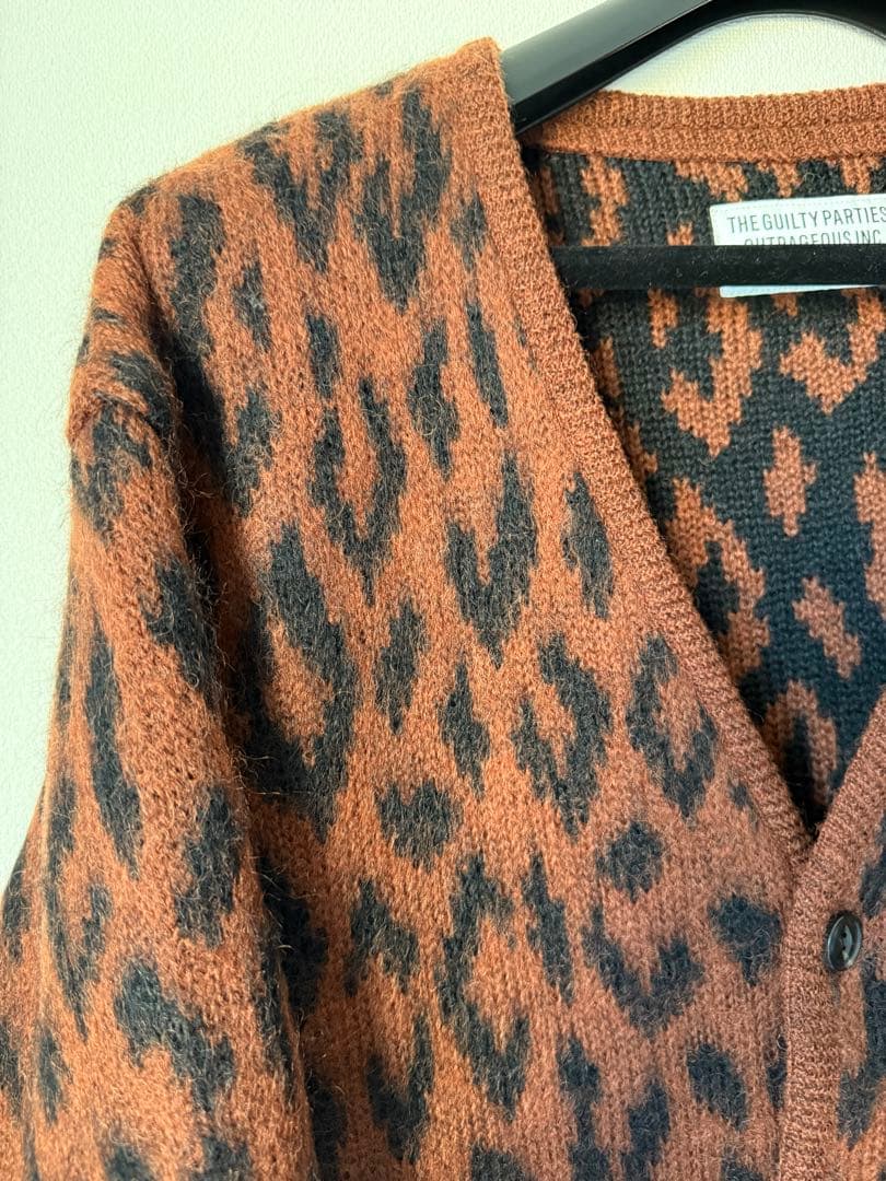 トップス WACKOMARIA LEOPARD HEAVYMOHAIR CARDIGAN