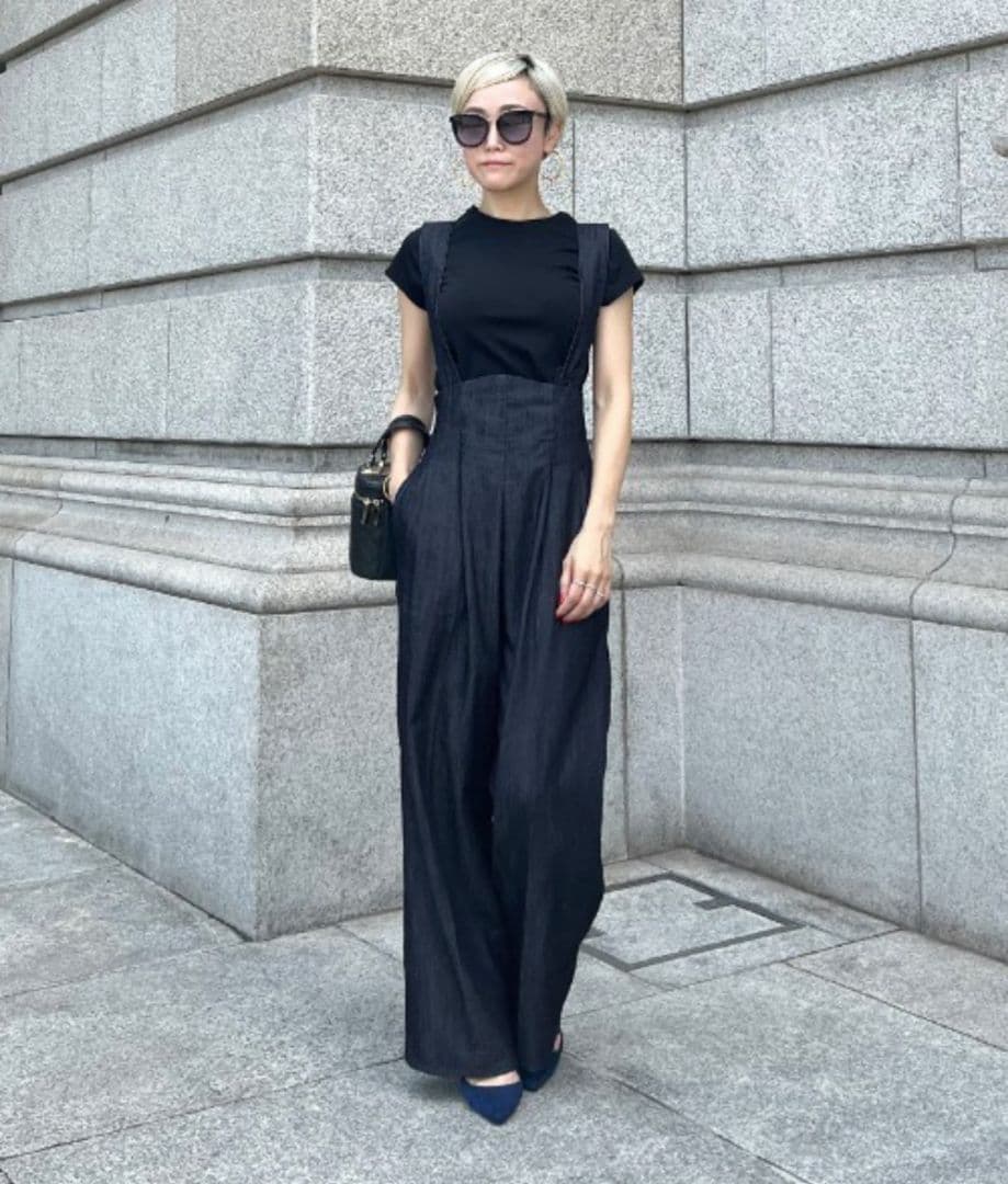 JENNE 2wayハイウエストリラックスデニムパンツL