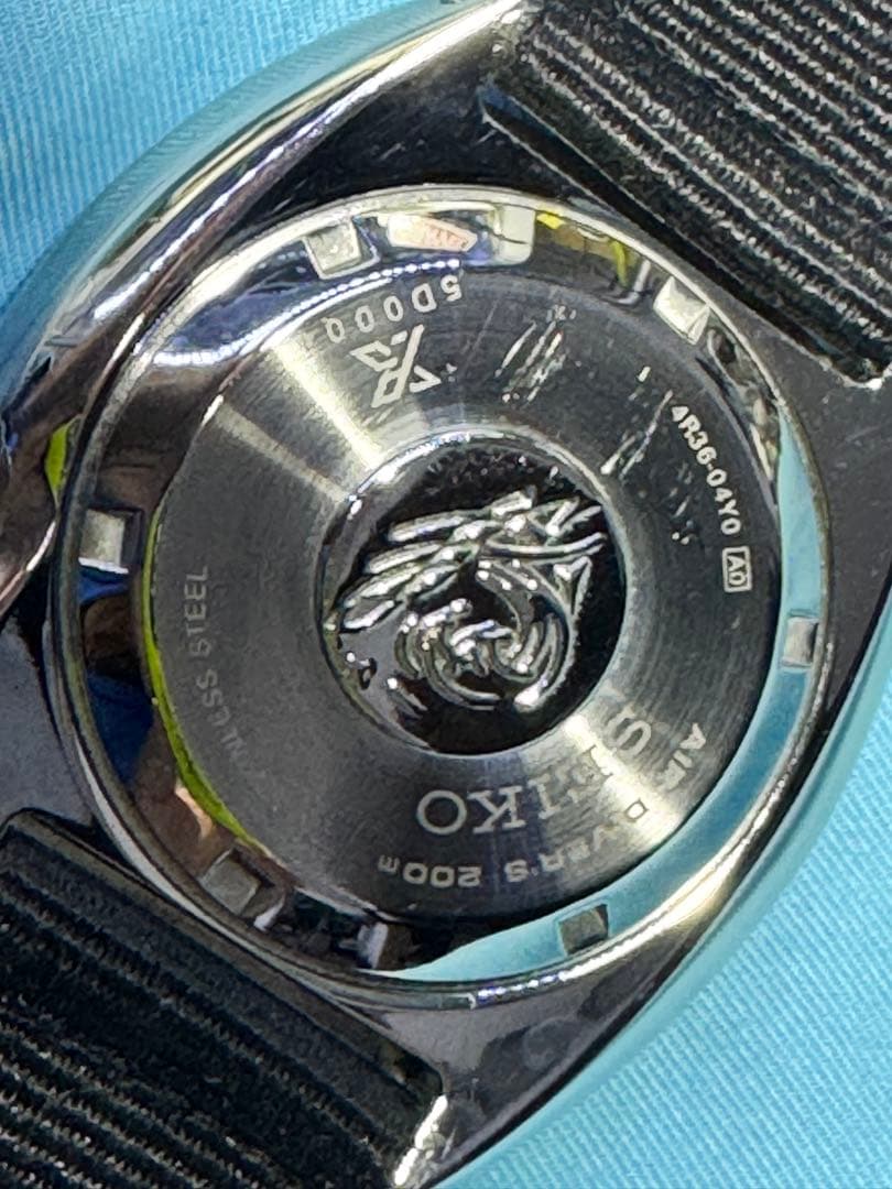 美品稼動品SEIKOタートルダイバーズブラック200m ステンレスベルト付き