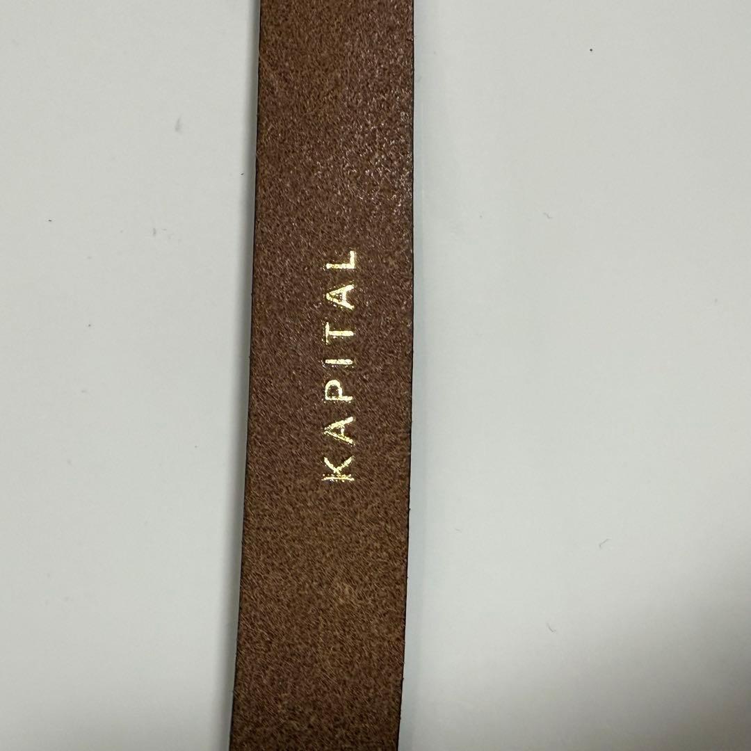 kapitalベルト オイルレザー スタッズディス コバックルベルト ブラック
