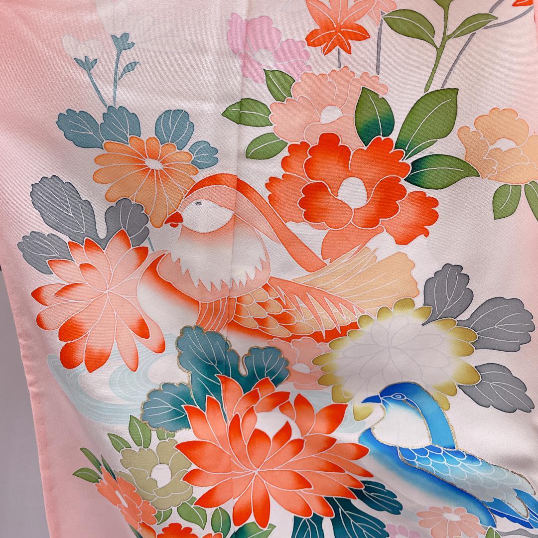 ★4025★ 子供着物 七五三 女の子 四つ身 単品 単衣仕立て