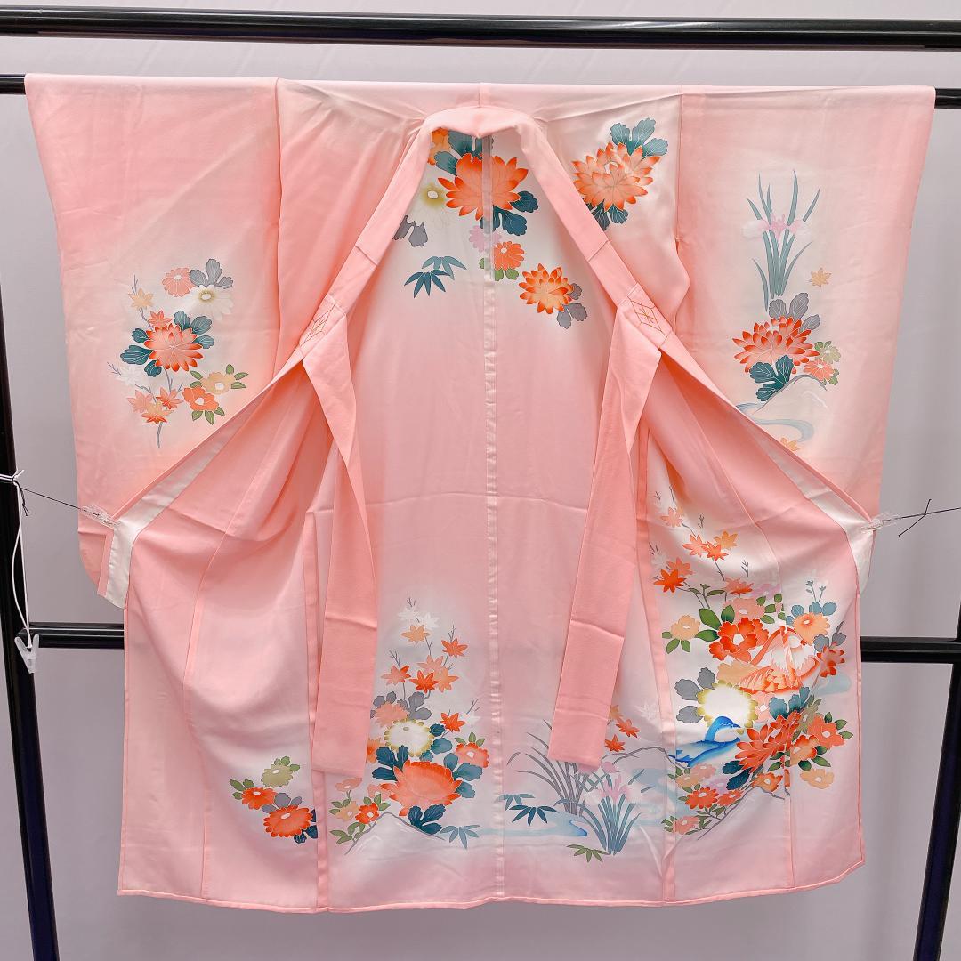 ★4025★ 子供着物 七五三 女の子 四つ身 単品 単衣仕立て