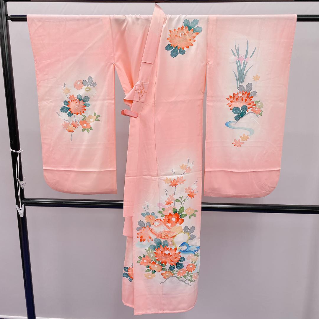 ★4025★ 子供着物 七五三 女の子 四つ身 単品 単衣仕立て