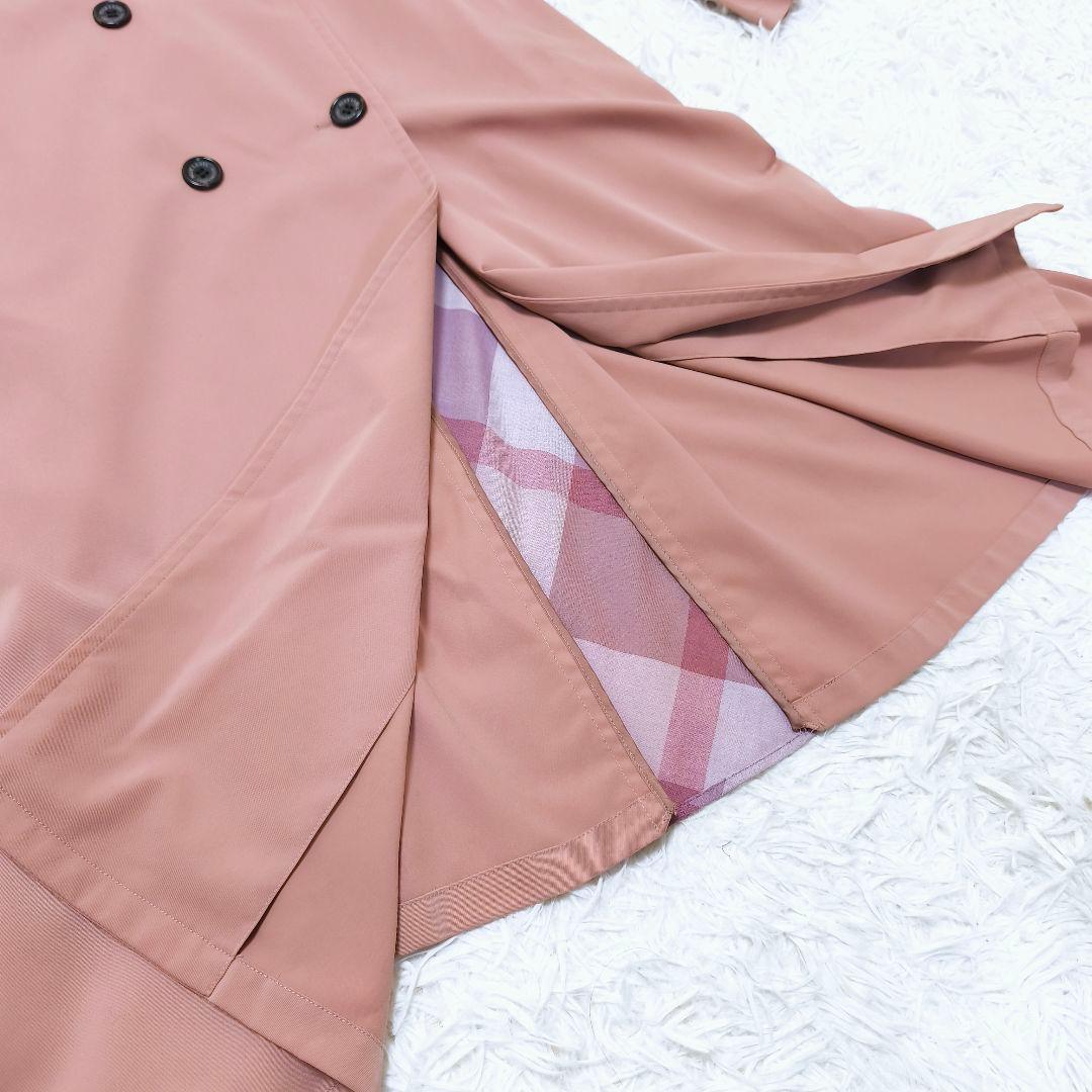 【美品】ブルーレーベルクレストブリッジ Aラインベルテッド ロングトレンチコート