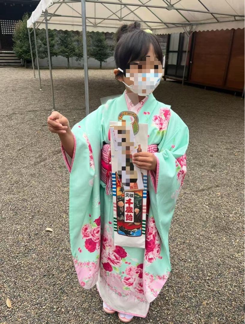 メゾピアノ 七五三 着物 フルセット 女の子 7歳美品 クリーニング済