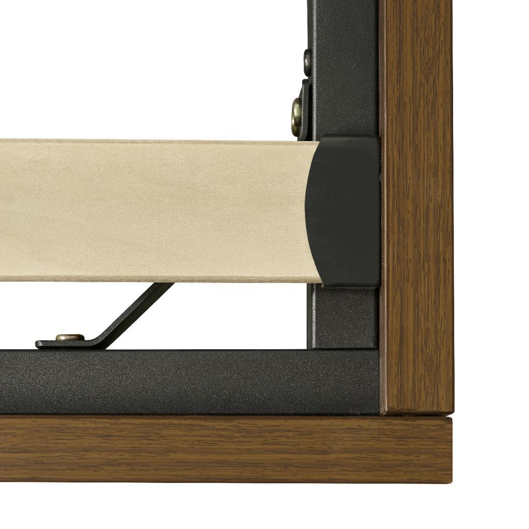ダブル.べッド ウォールナット色 収納付き Walnut【Dダブル.べッド】