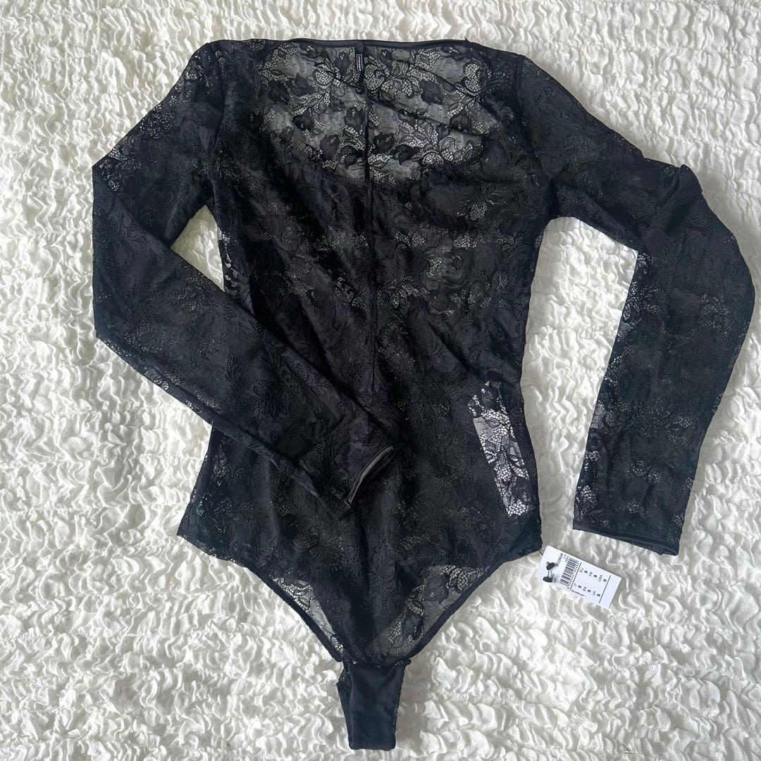 Intimissimi ブラック レース ボディスーツ ロングスリーブ sサイズ