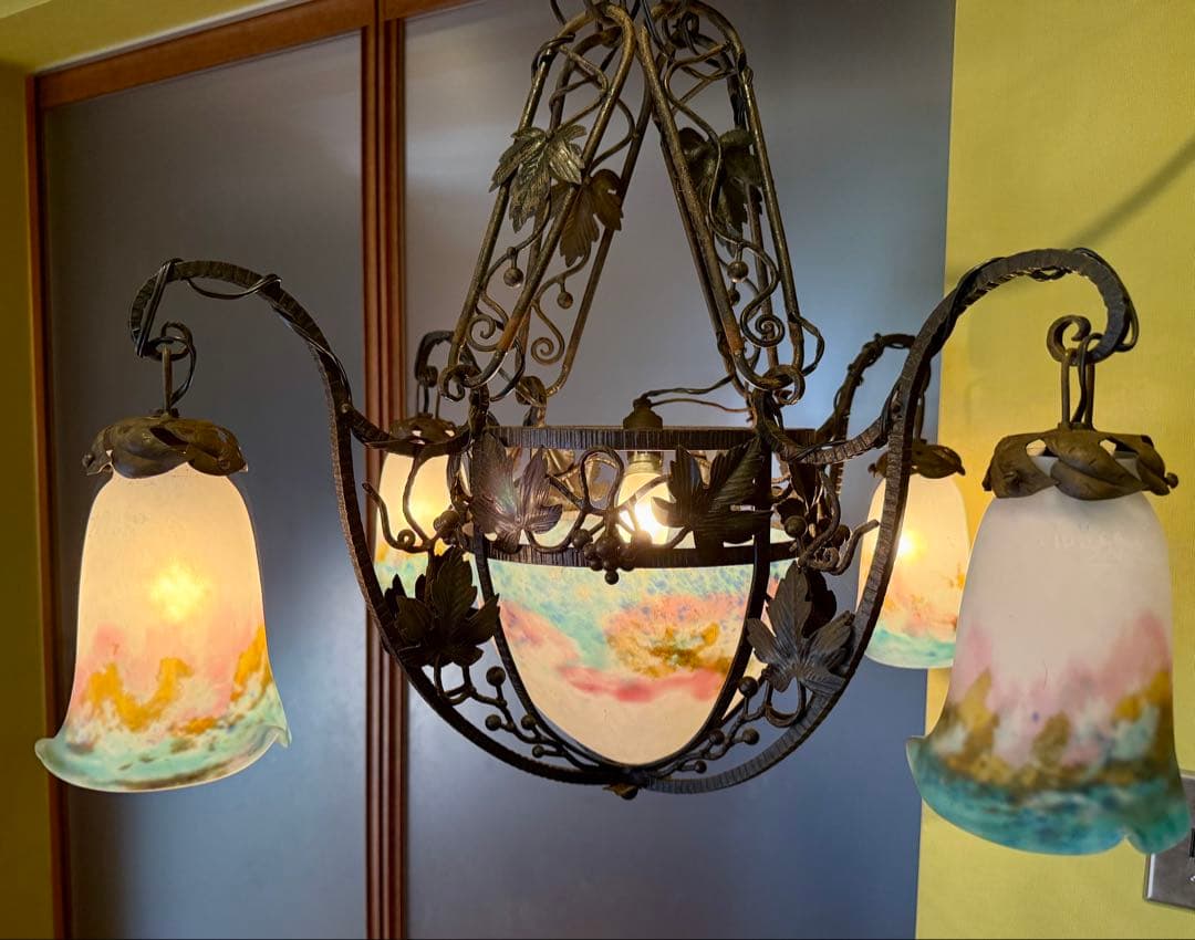 ミューラー兄弟 MullerFreresLuneville 5灯 シャンデリア