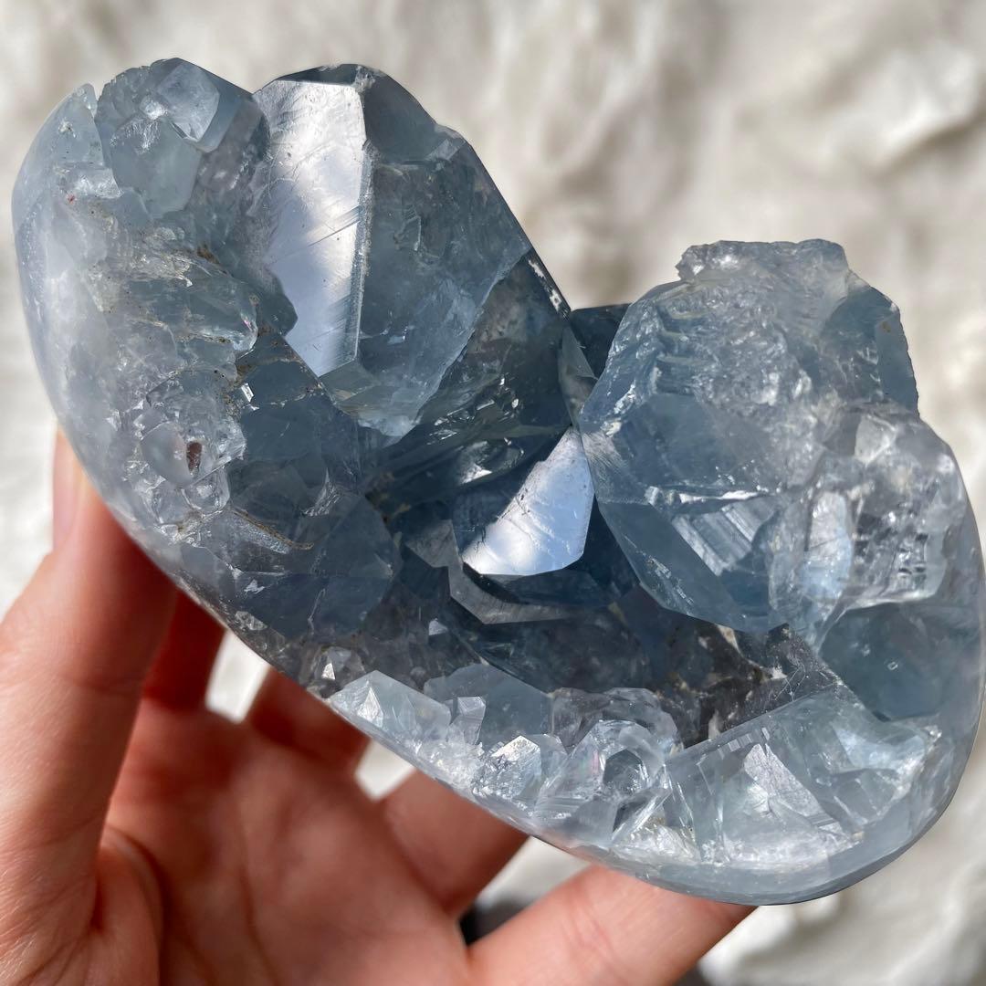 【 天然石 セレスタイト 原石　天青石　クラスター 】