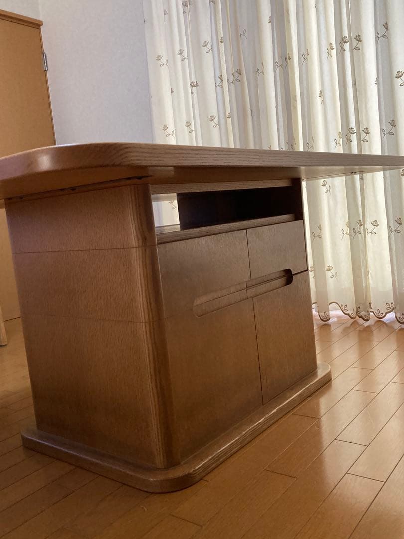 6月までシラカワ ダイニングテーブル たっぷり収納付き 飛騨家具 無垢オークナラ