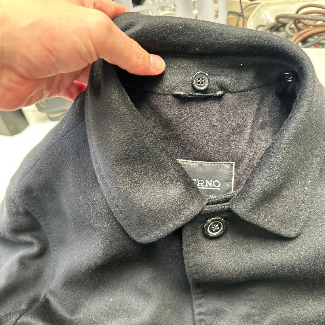 極美品　ヘルノ　HERNO ロングコート　100%カシミアブラック　裏地ミンク