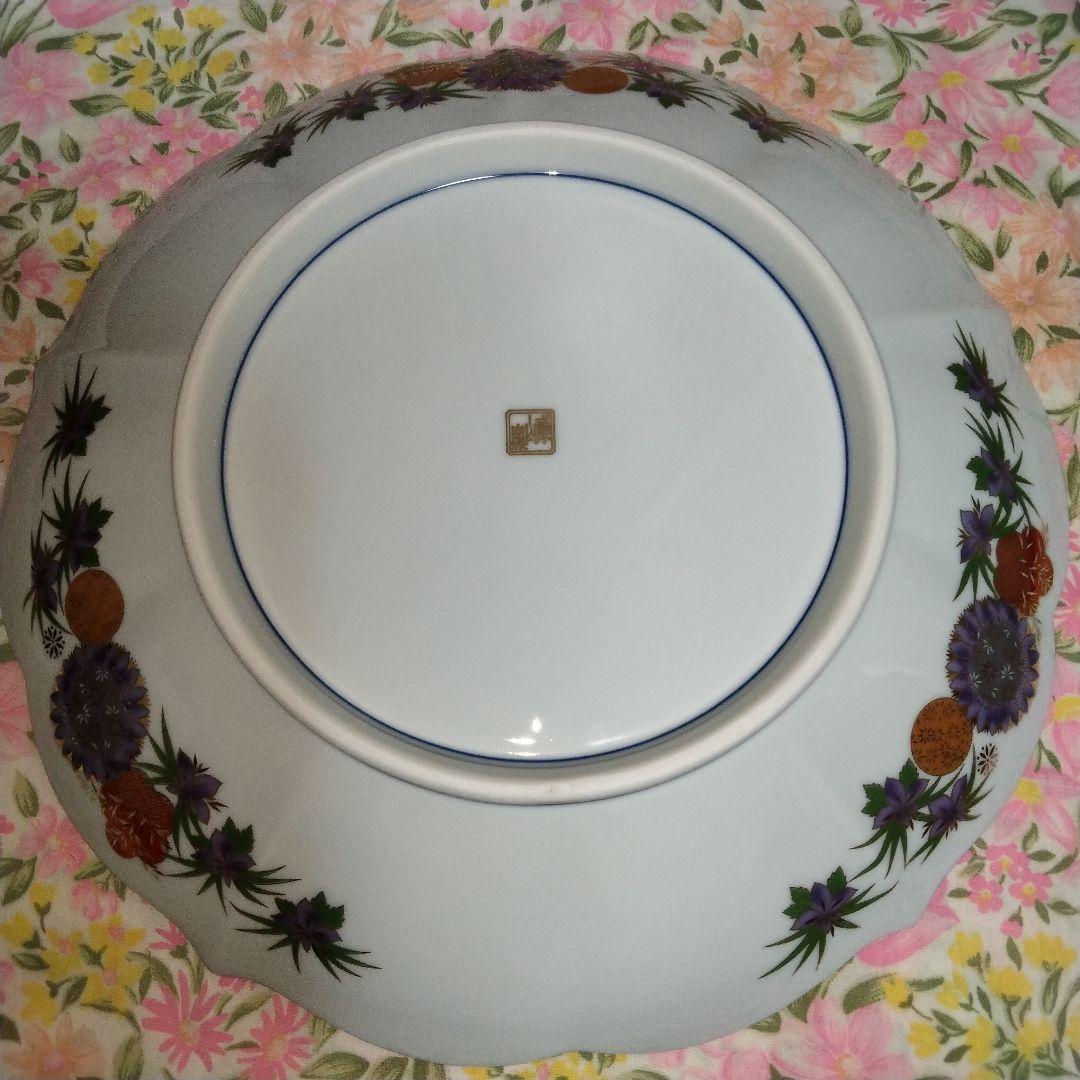 【新品】前畑陶器 光輪シリーズ 庫山窯 大鉢 盛り鉢 花柄 廃盤品