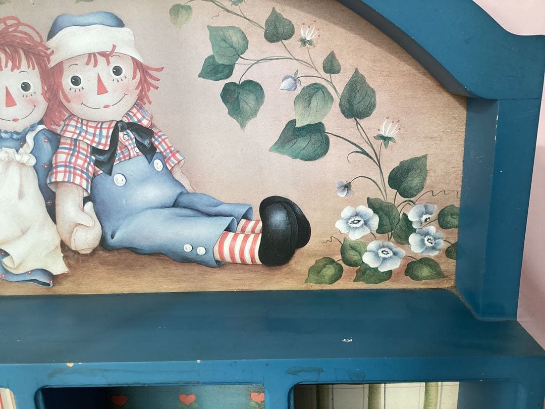 ラガディ・アン&アンディ　カントリー雑貨　収納棚　アンティーク　トールペイント風