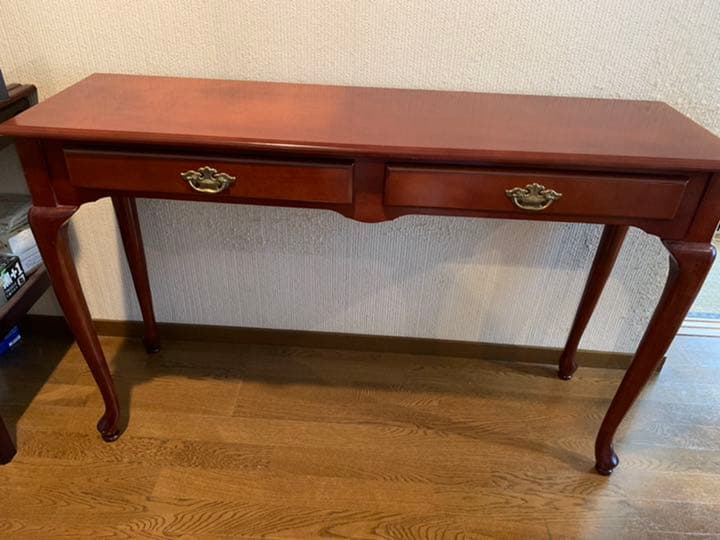 【大人気の猫脚】120cmアンティーク猫脚コンソールテーブル。ライティングデスク