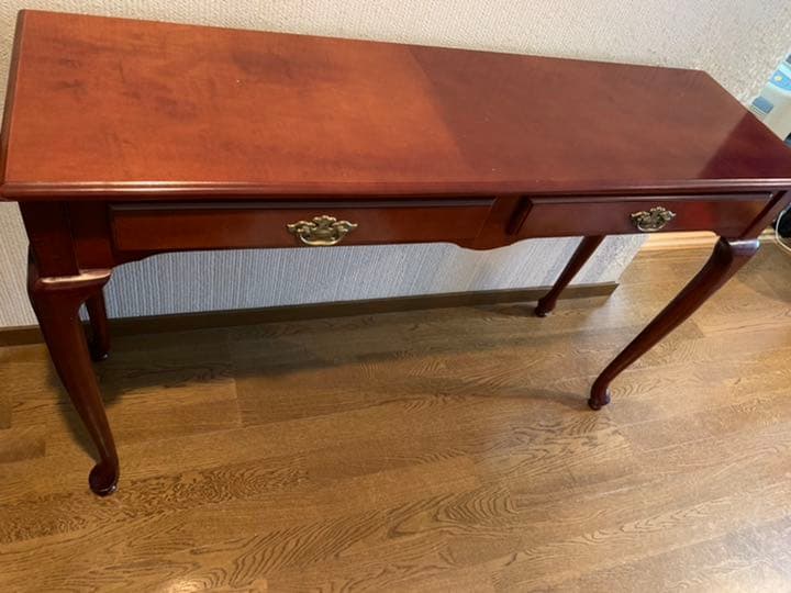 【大人気の猫脚】120cmアンティーク猫脚コンソールテーブル。ライティングデスク