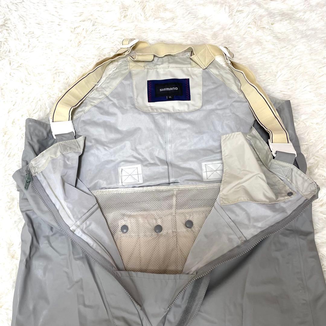 SHIMANO 防水釣り用レインスーツ 上下セット LL 反射板付 尻パット付