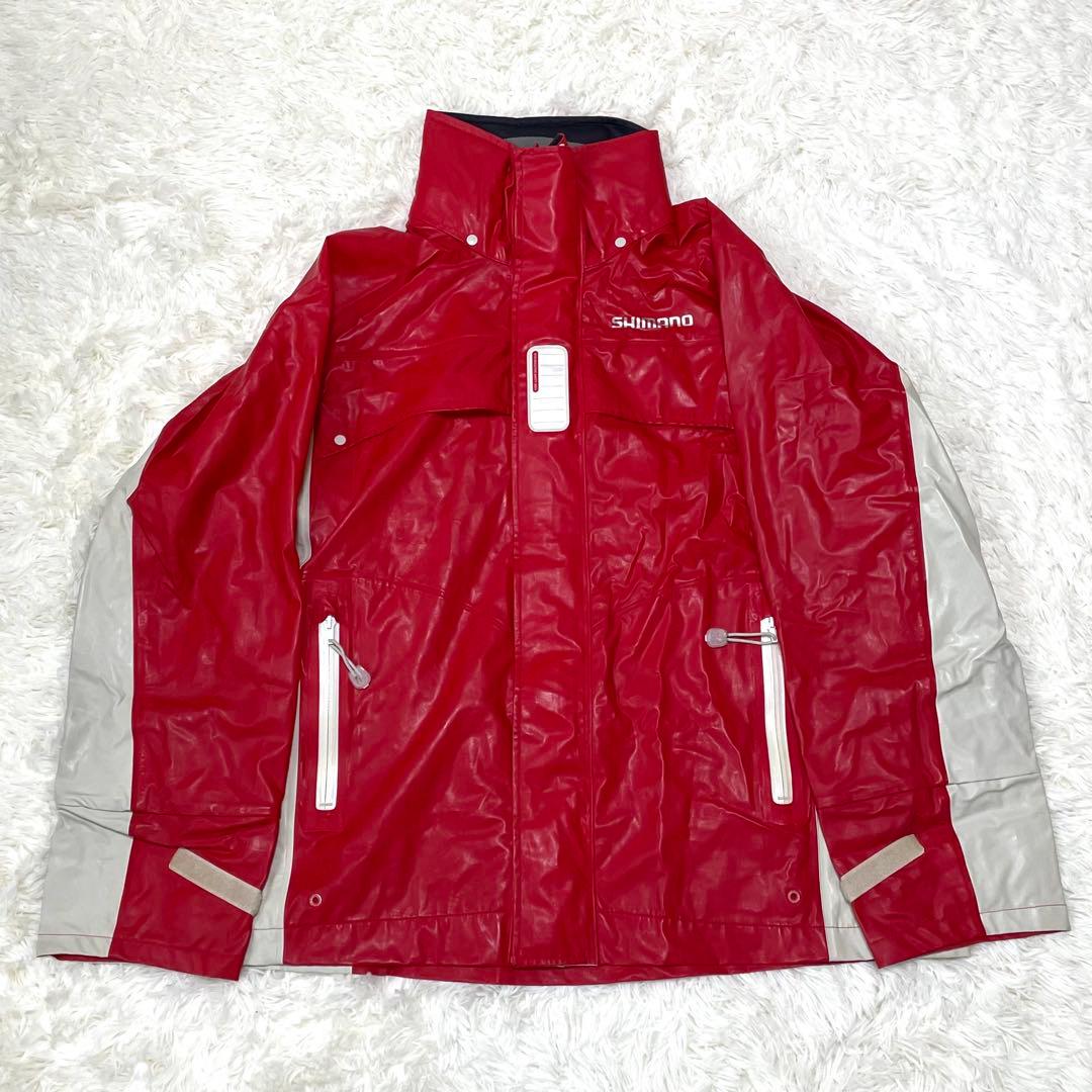 SHIMANO 防水釣り用レインスーツ 上下セット LL 反射板付 尻パット付