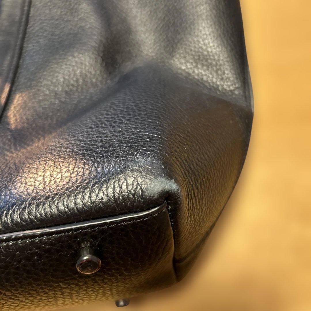 COACH ブラックレザー トートバッグ