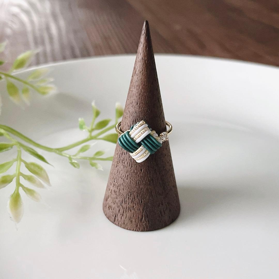 *四つ畳みの指輪*【山藍摺】