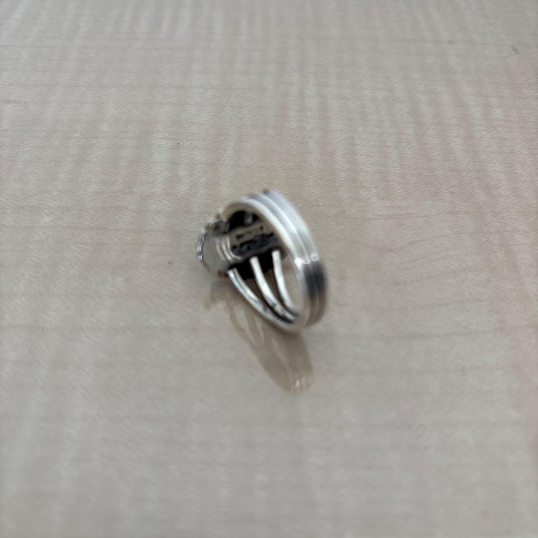 23号　インディアンジュエリー　ブラックウェブキングマン　ターコイズリング