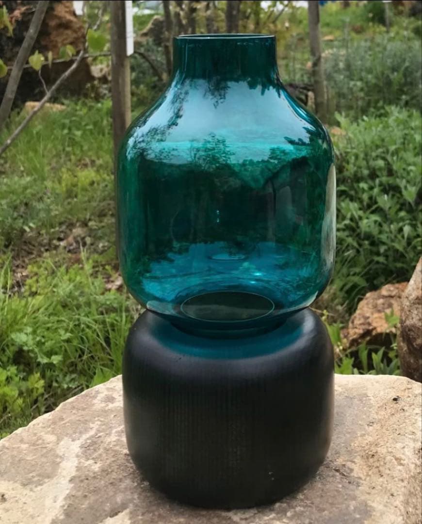 スウェーデンKarl Holmberg社製　ガラス　キャンドルホルダー