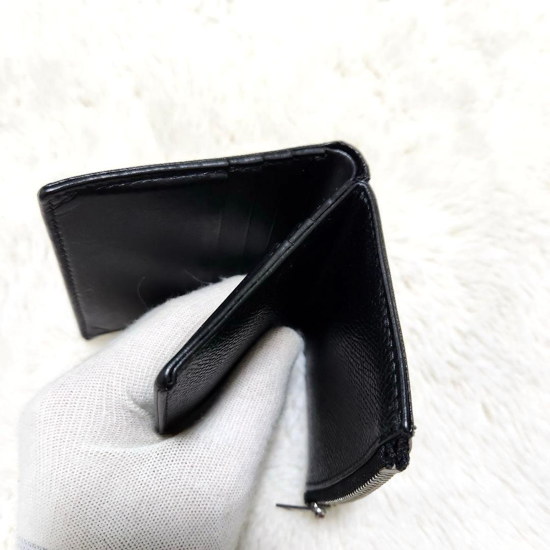 ✨極美品　正規品✨マルジェラ　二つ折り　小銭入れ　ステッチ　カレンダー　ブラック