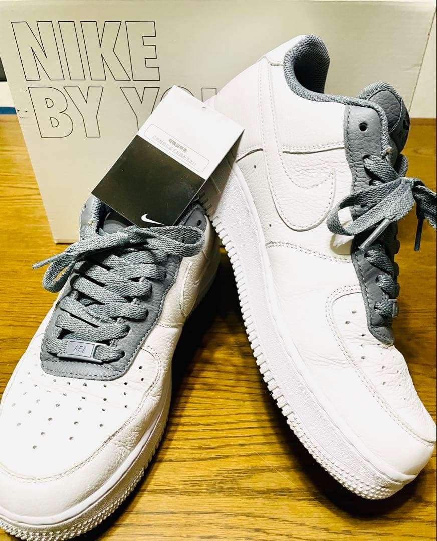 Nike Air Force 1 BY YOU ホワイト/グレー