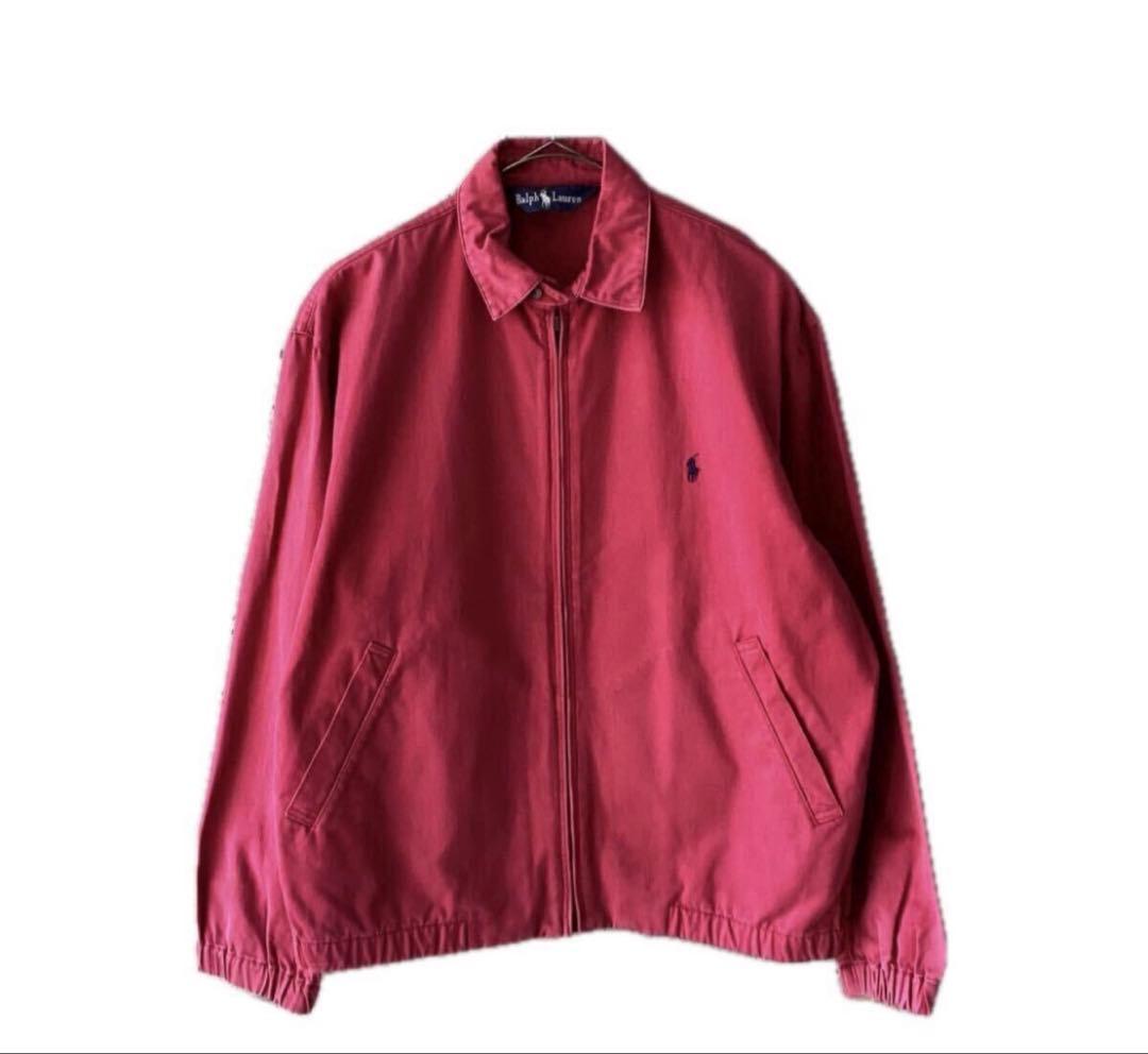 90s ラルフローレンスイングトップS マゼンタ　ドリズラーRRLポロカントリー