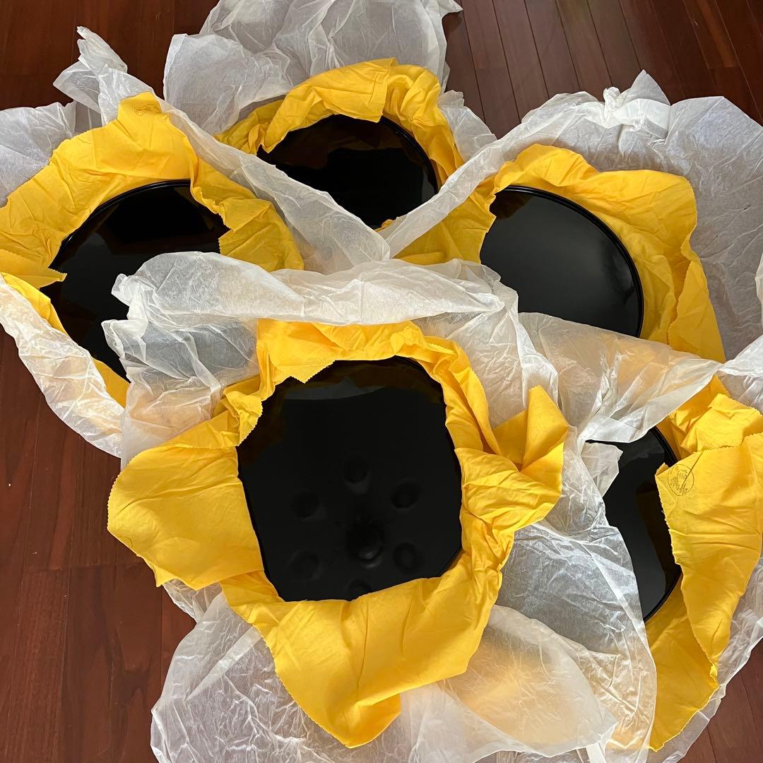 輪島塗　半月卓上膳　① 5 客　慶塚漆器工房　慶塚作