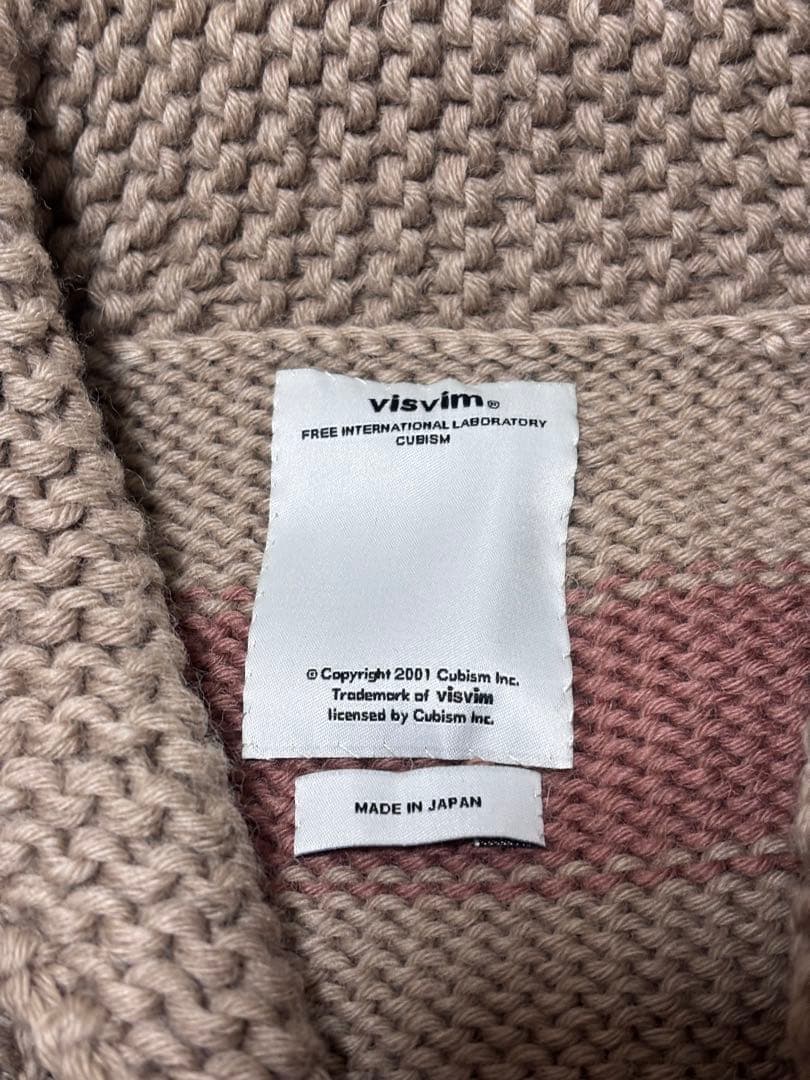 名作　美品　visvim ショールカラー　カーディガン　アメリカ　国旗　日本製
