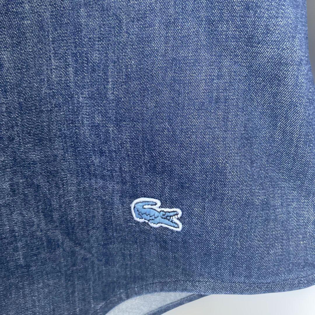 LACOSTE ラコステ ダークブルー デニム シャツ 長袖