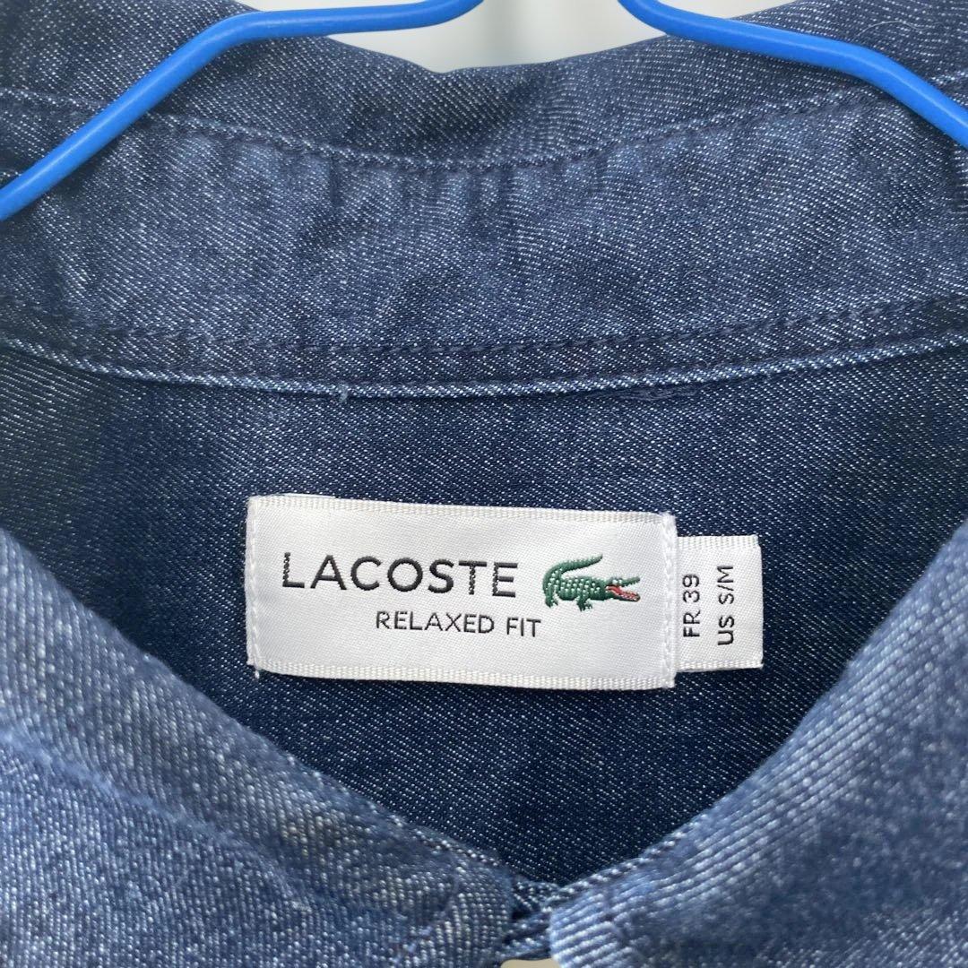 LACOSTE ラコステ ダークブルー デニム シャツ 長袖