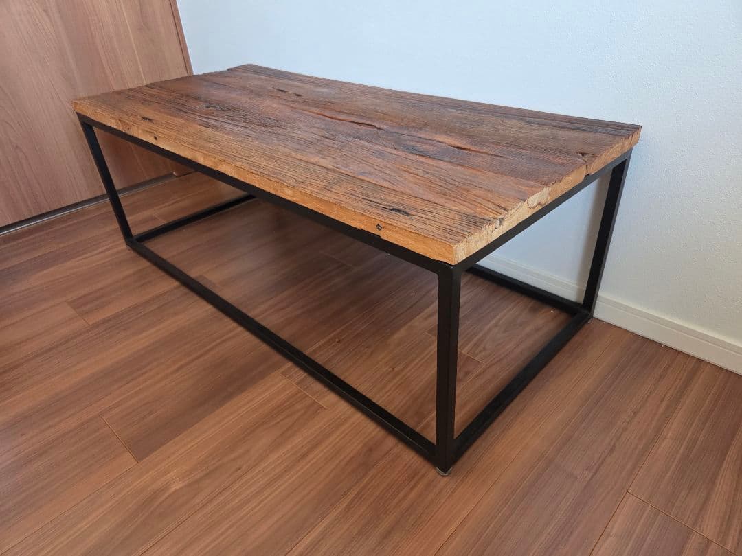 【美品】センターテーブル 無垢材 アイアン脚 TIMLESS COMFORT