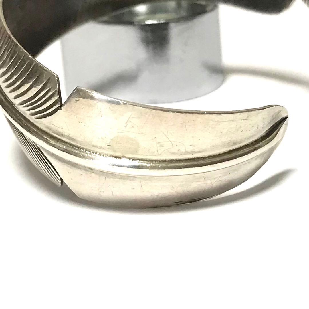 NAVAJO ナバホ族 フェザー バングル 925 シルバー インディアン