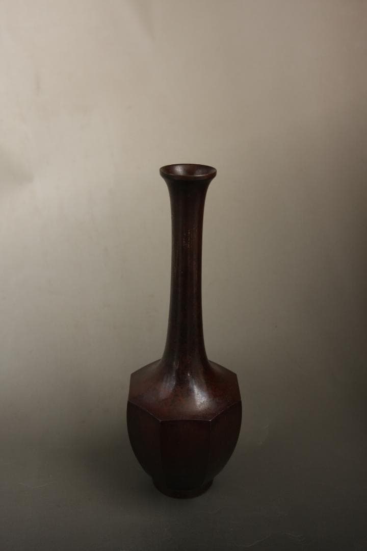 鶴首花入れ　金属製 茶道具
