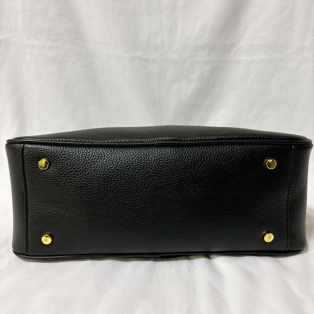 【美品】スローブイエナ スクエア ボストンバッグ ブラック 2way レザー