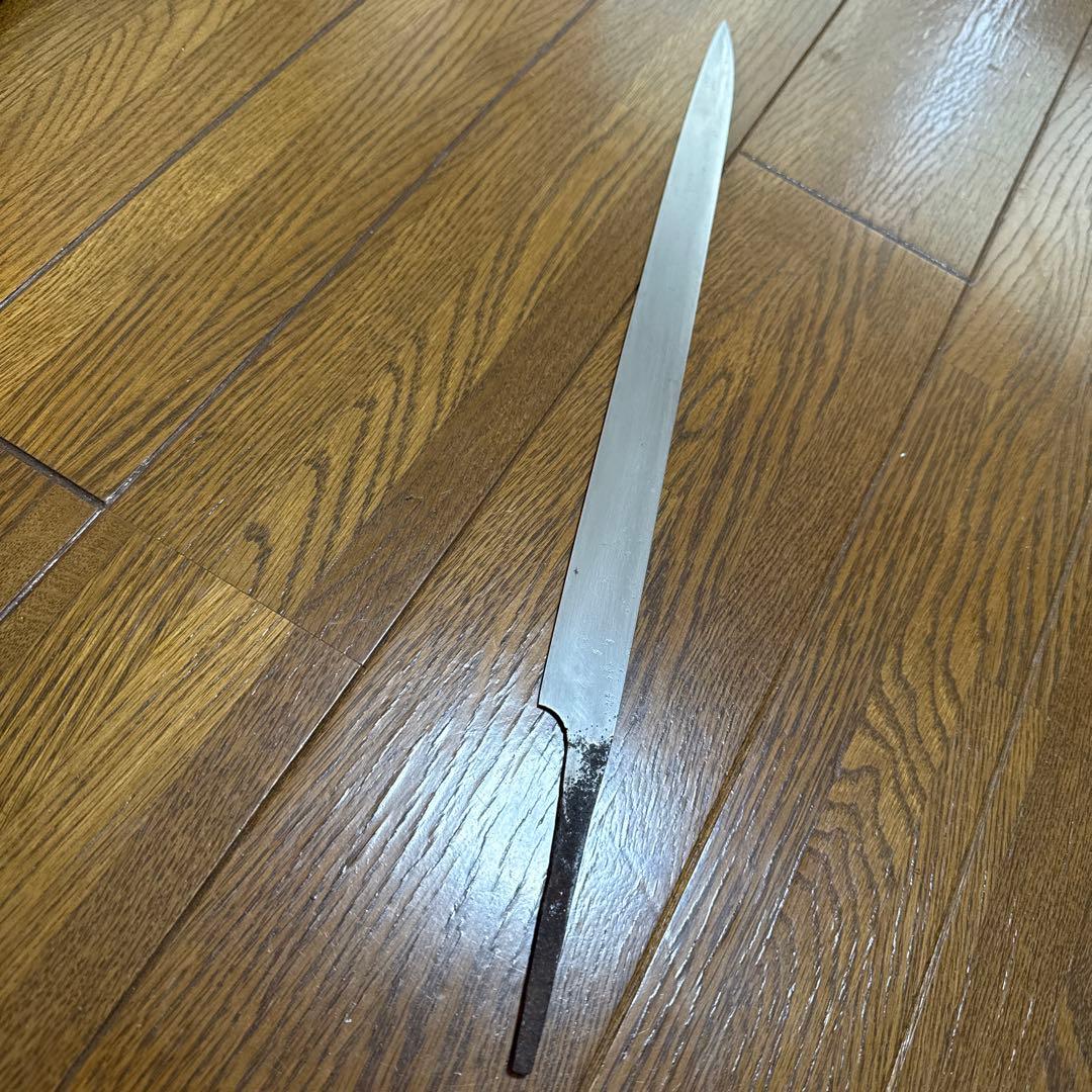 柳刃包丁　本焼　刃渡り38cm