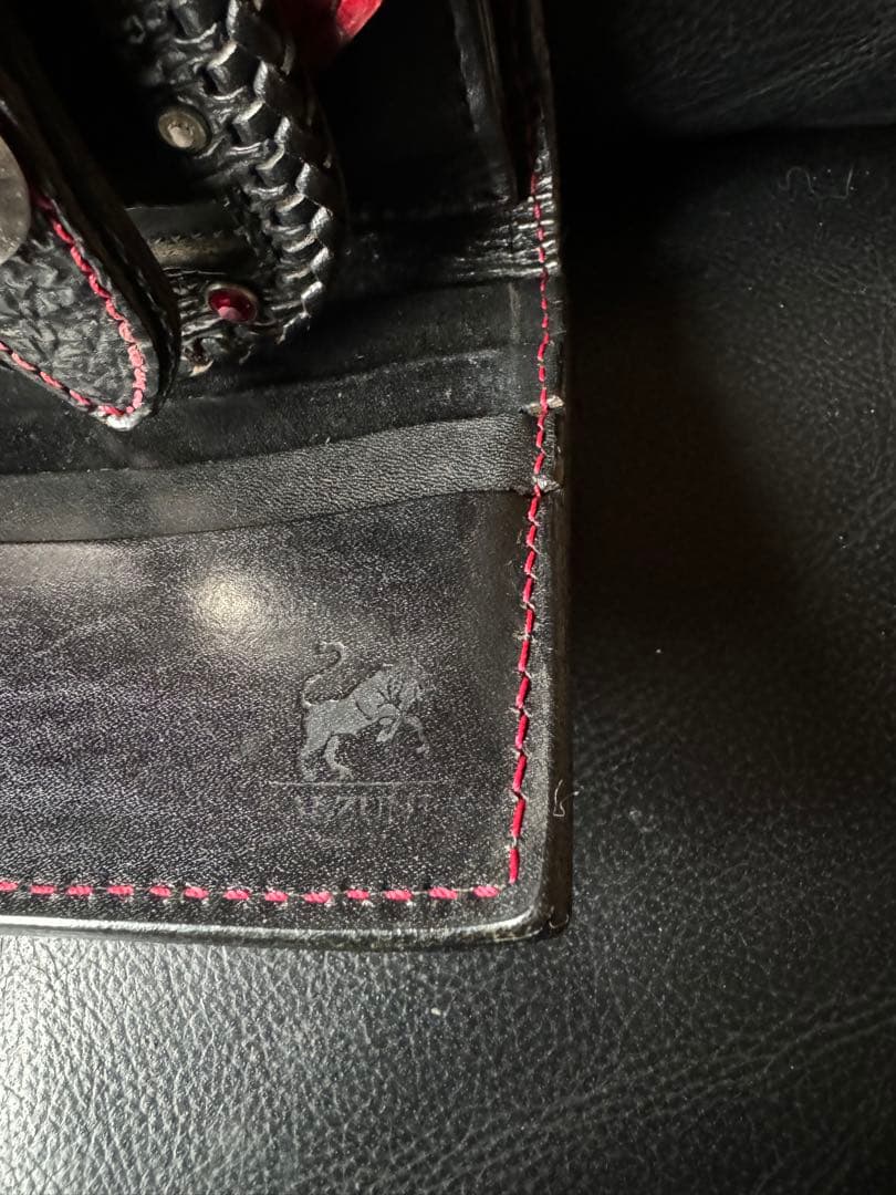 優*舞様 アルズニ　長財布　レッドパイソン　ライダース　オーダー品