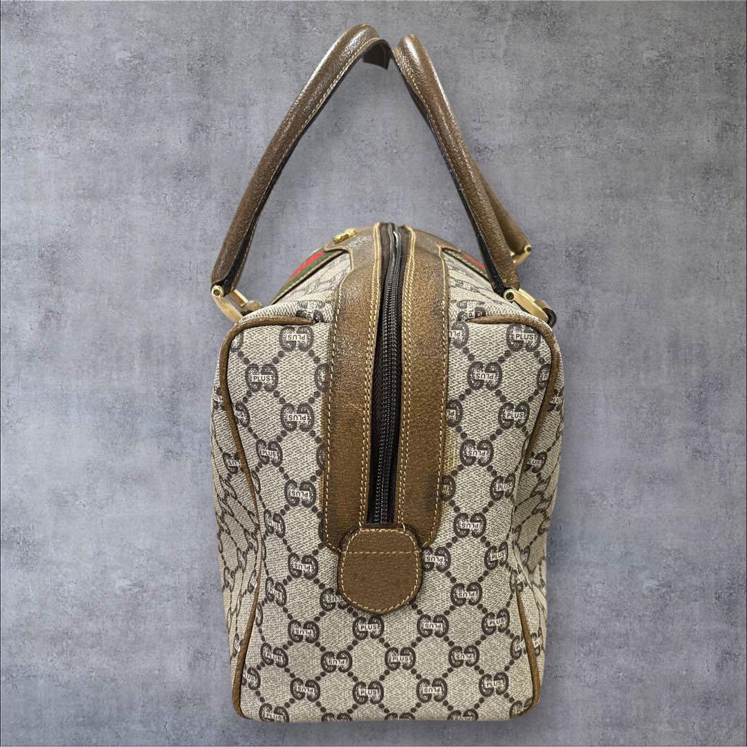オールドグッチ ミニボストンバッグ GGスプリーム シェリーライン GUCCI