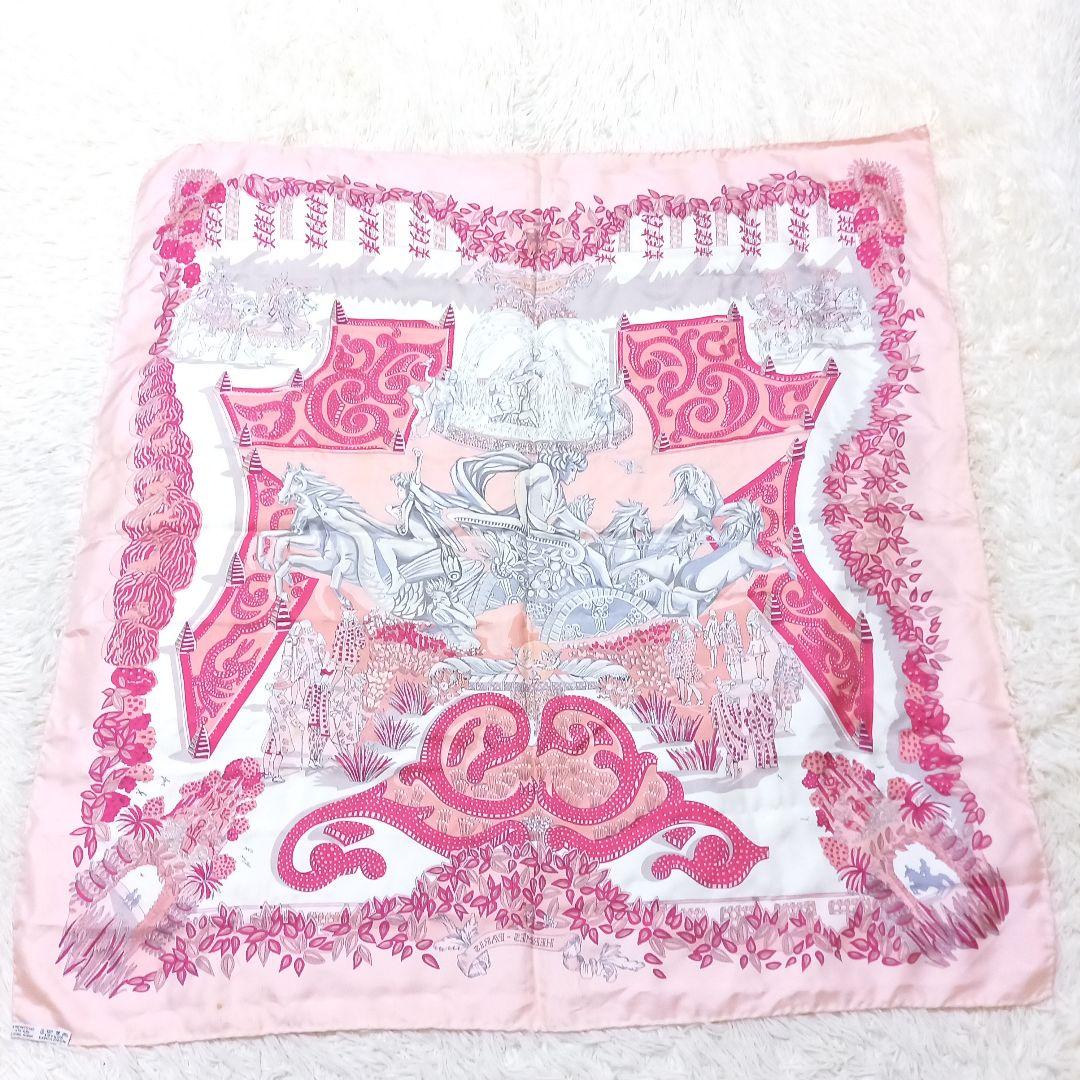 HERMES　LE PARADIS DU ROY　王の楽園　カレ90　スカーフ