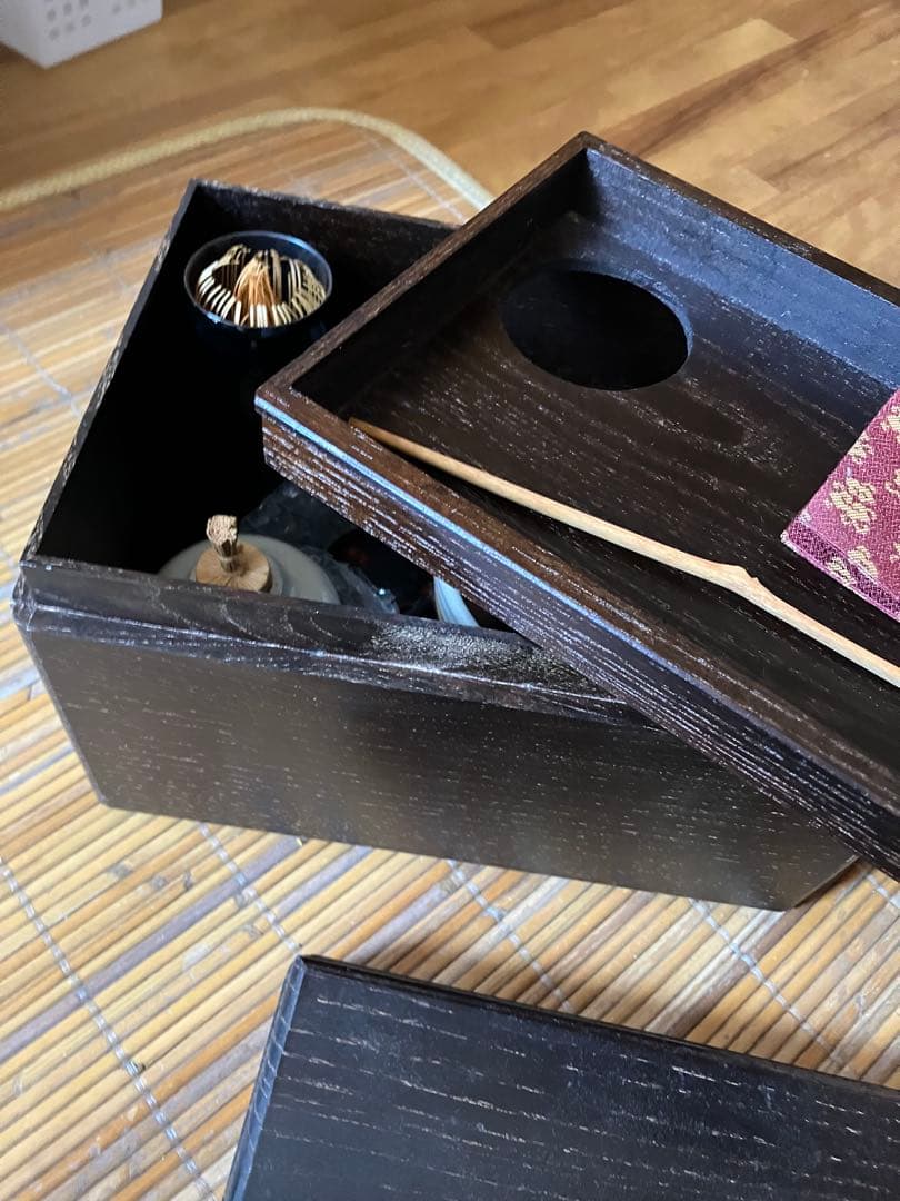 茶箱　セット　茶セン　古帛紗　お茶碗　等いり