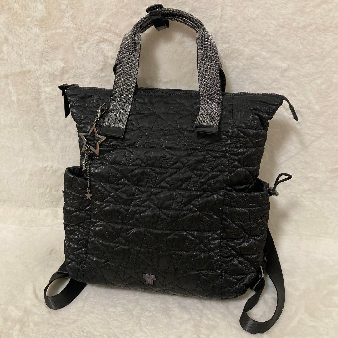 極美品 ANNA SUI プラネタ 2WAYリュックサック キルティング