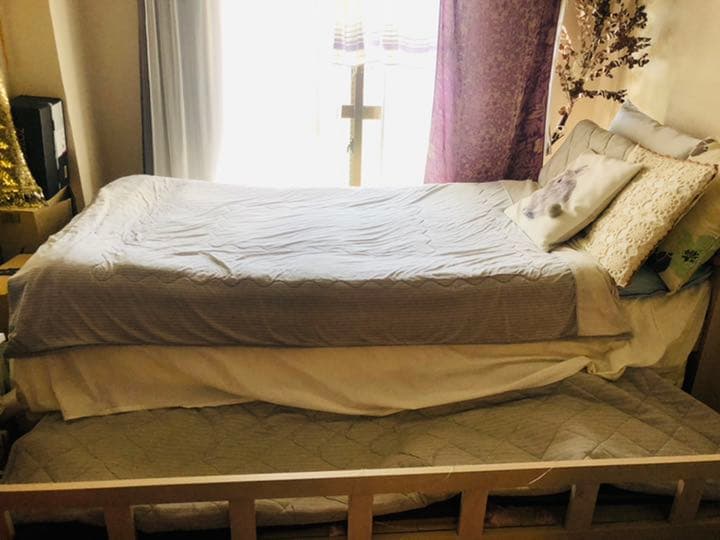 ホワイト北欧風二層ベッド