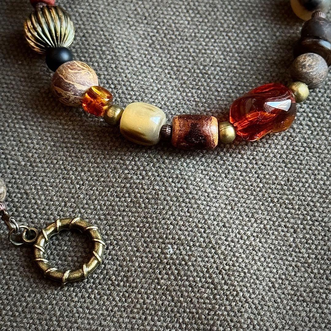 インディアンジュエリー　極太　ビンテージ　ネックレス　ネイティブアクセサリー