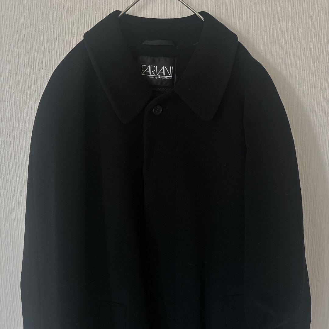 FARIANI ステンカラーコート ( Sサイズ )ヴィンテージ カシミヤ混 黒