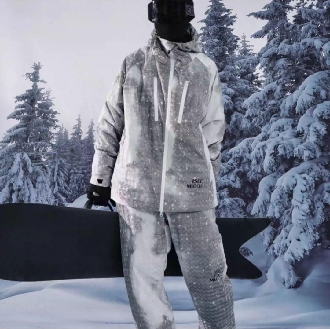 スノーボードウェア グレー/ホワイト 迷彩