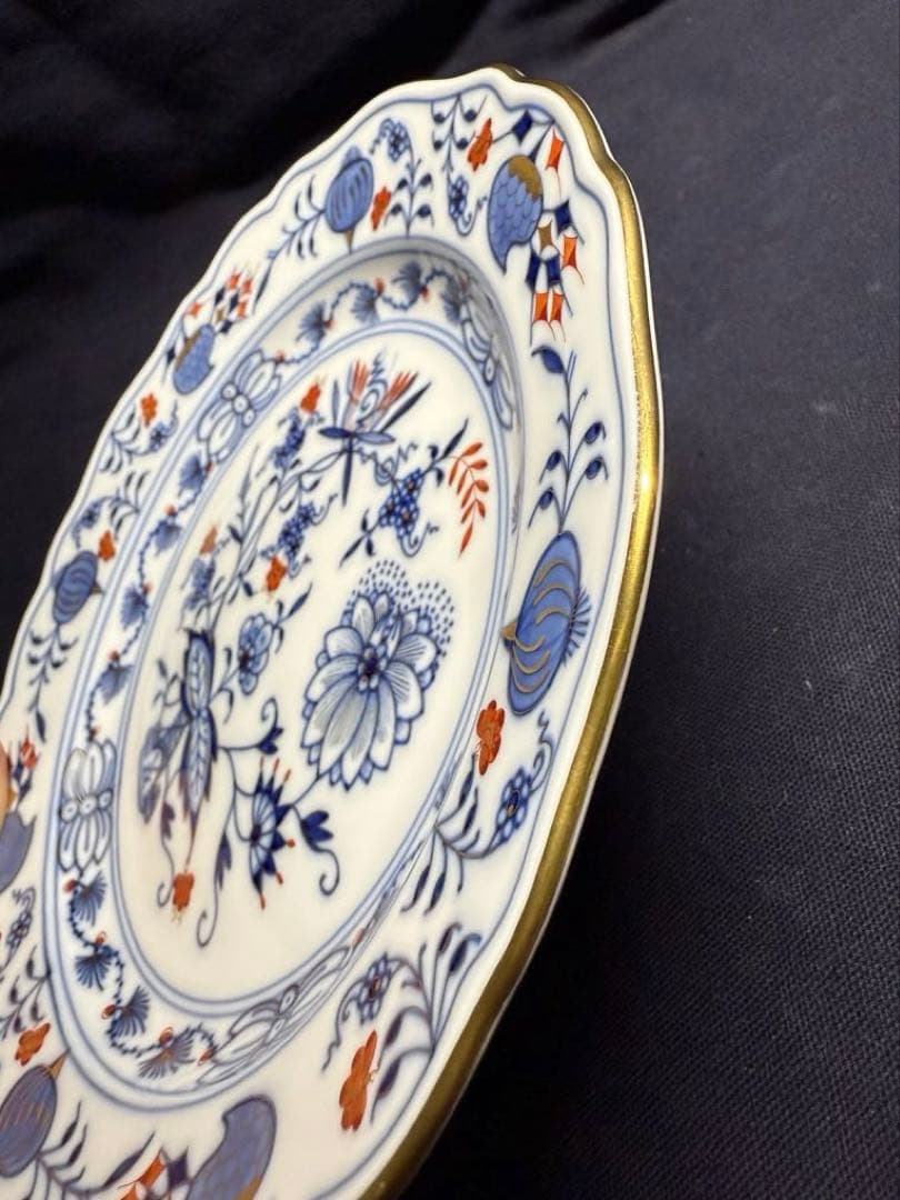 最高峰 マイセン 朱金オニオン プレート　18cm