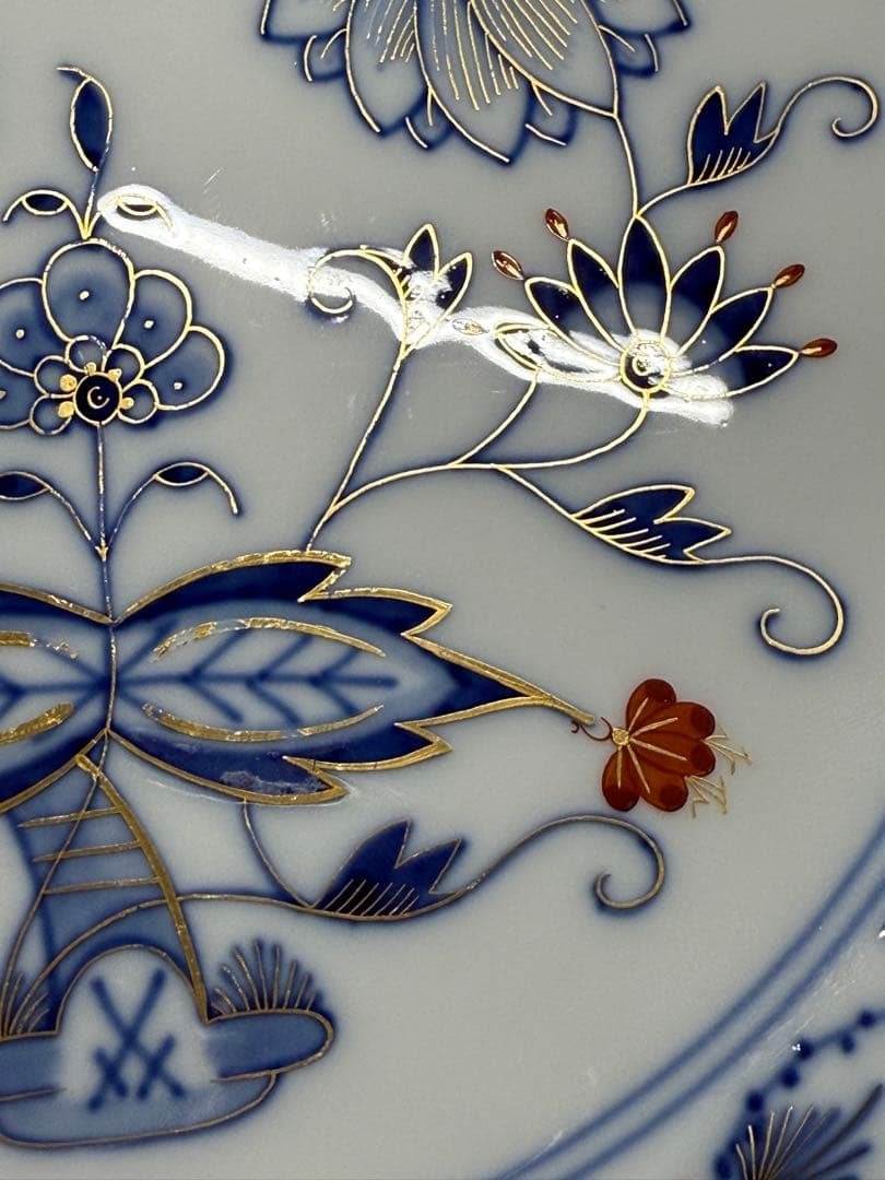 最高峰 マイセン 朱金オニオン プレート　18cm