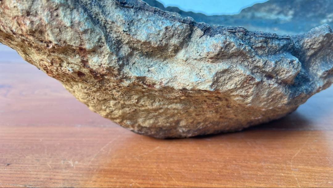 Ｊ6 自然石風植木鉢 特殊な鉢　水盤 京鞍馬風特殊な鉢　水盤60センチ