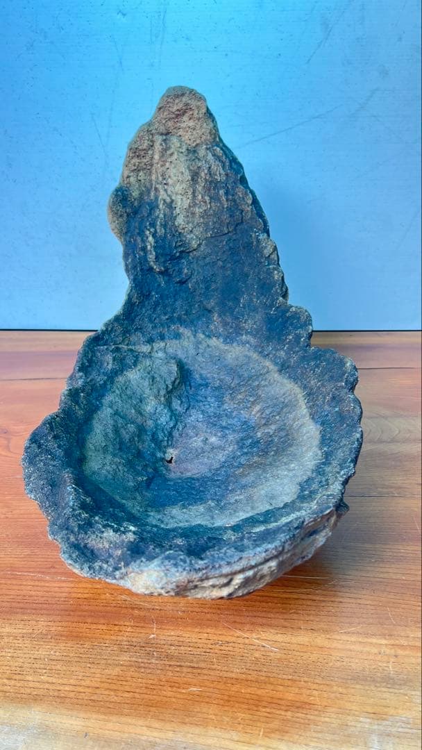 Ｊ6 自然石風植木鉢 特殊な鉢　水盤 京鞍馬風特殊な鉢　水盤60センチ